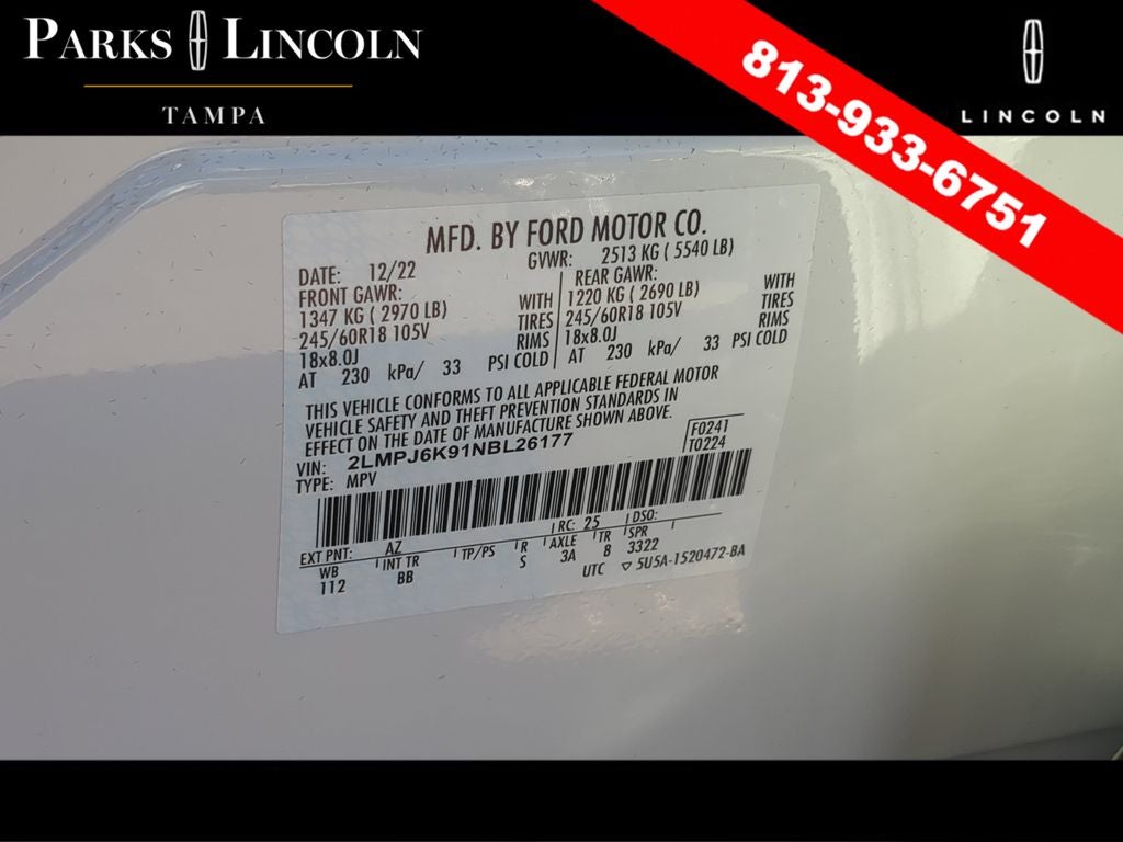 2022 Lincoln Nautilus Reserve