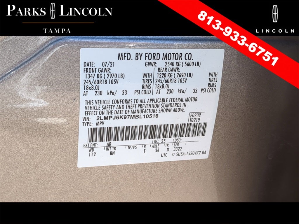 2021 Lincoln Nautilus Reserve