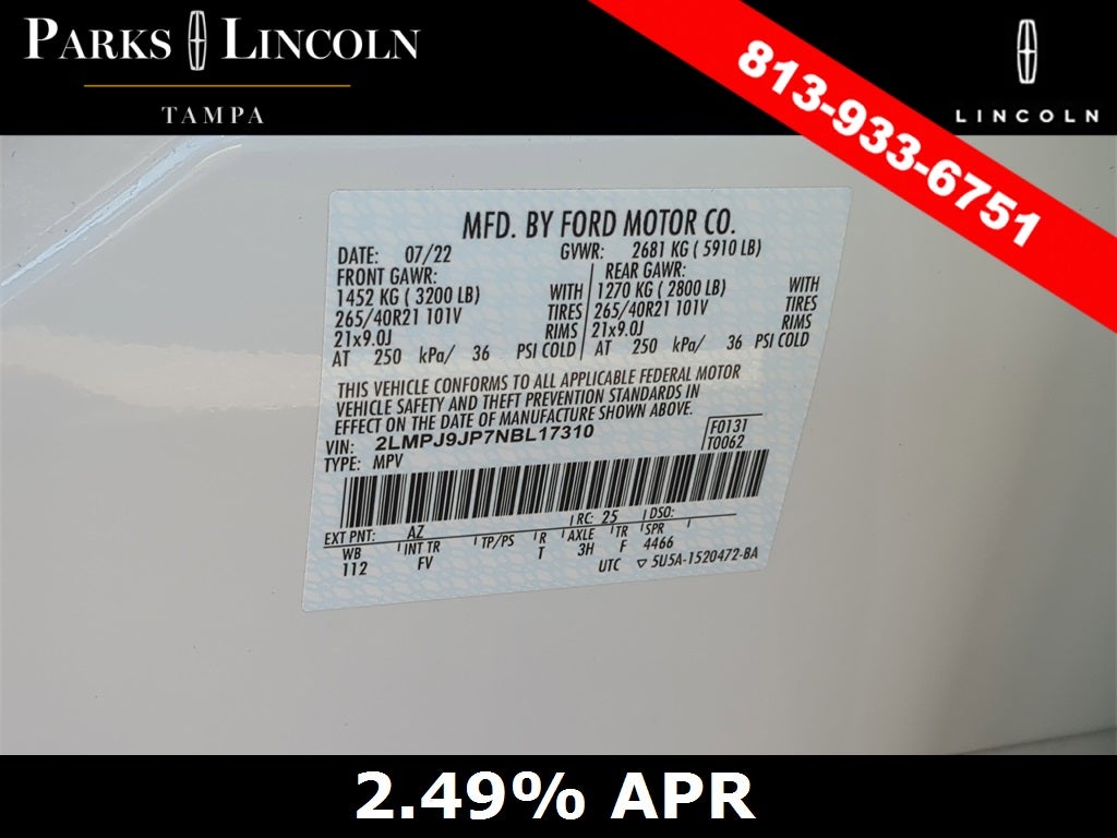 2022 Lincoln Nautilus Black Label