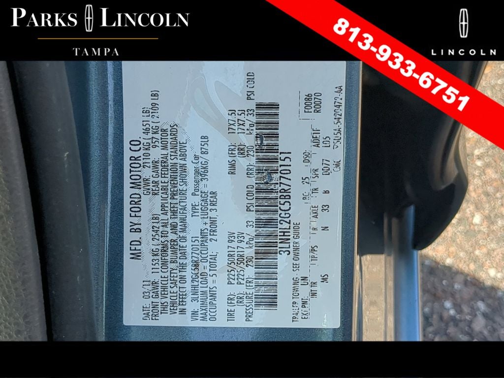 2011 Lincoln MKZ Base
