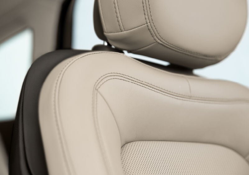 Fine craftsmanship is shown through a detailed image of front-seat stitching. | Parks Lincoln of Wesley Chapel in Wesley Chapel FL