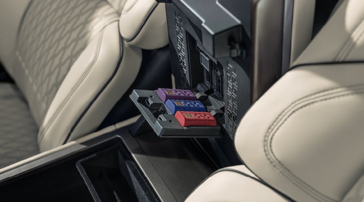 Digital Scent cartridges are shown in the diffuser located in the center arm rest. | Parks Lincoln of Wesley Chapel in Wesley Chapel FL