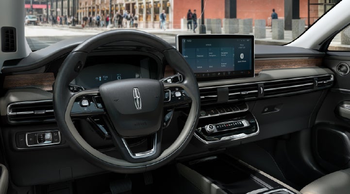 The center display of the 2026 Lincoln Corsair® SUV is showcased with its SYNC® 4 capabilities highlighted. | Parks Lincoln of Wesley Chapel in Wesley Chapel FL