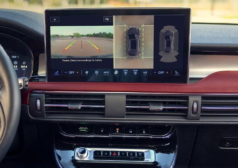 The large 13.2” SYNC® 4 center display featuring 360-Degree Camera of a 2026 Lincoln Corsair® SUV is shown.| Parks Lincoln of Wesley Chapel in Wesley Chapel FL