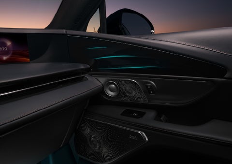 Selectable ambient lighting glows in the passenger door panel. | Parks Lincoln of Wesley Chapel in Wesley Chapel FL