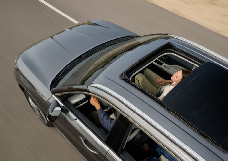 The available panoramic Vista Roof® of a 2027 Lincoln Aviator® SUV is open. | Parks Lincoln of Wesley Chapel in Wesley Chapel FL